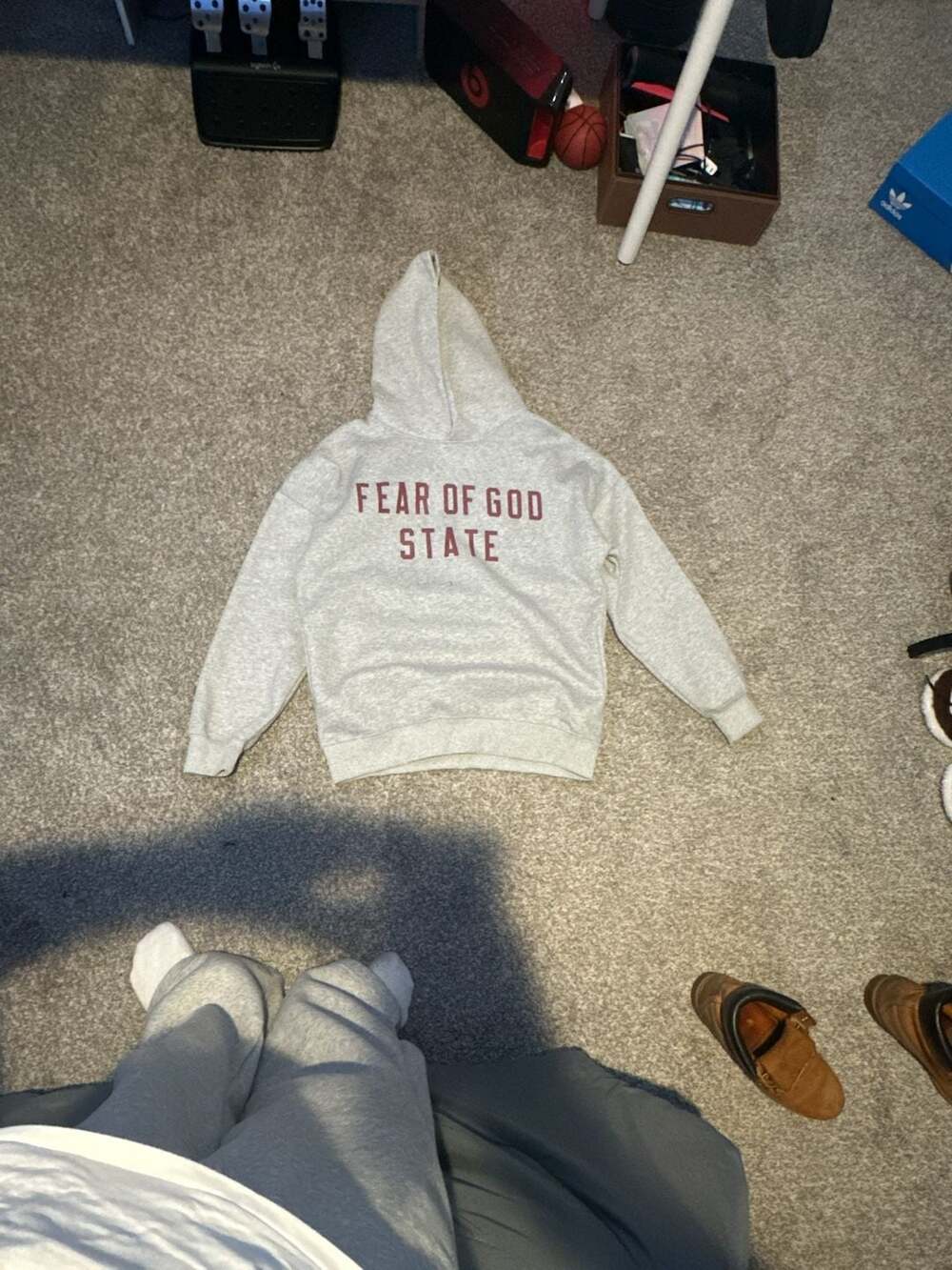 Fear of God Essentials Hoodie Grey State